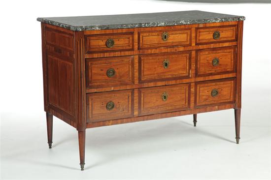 INLAID MARBLE TOP CHEST OF DRAWERS  115d0b