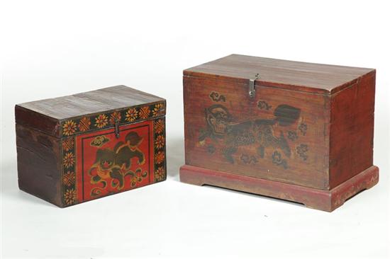 TWO DECORATED BOXES China 19th 115d5e