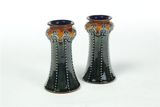 PAIR OF ART POTTERY VASES.  Royal