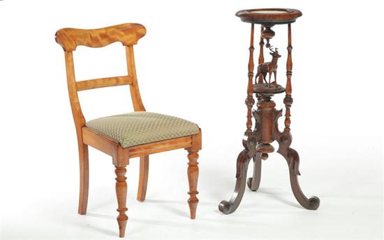 SIDE CHAIR AND VICTORIAN FERN STAND  115d7b