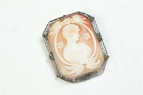 SHELL CAMEO.  Early 20th century