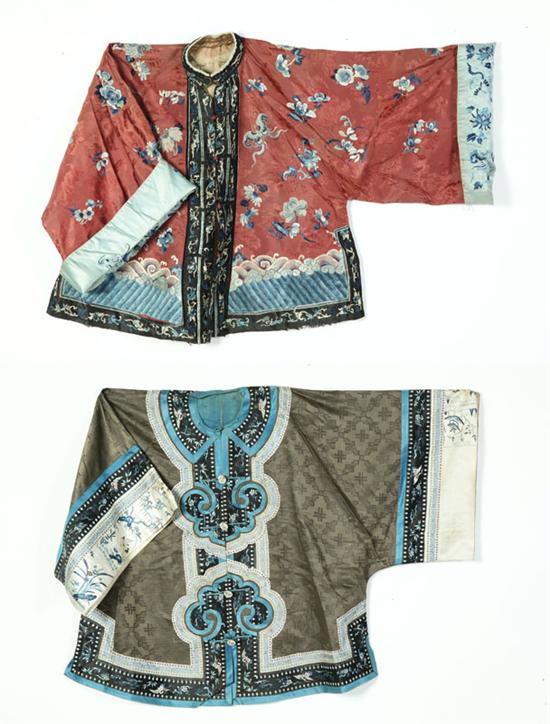 TWO CHINESE EMBROIDERED JACKETS  115dc3