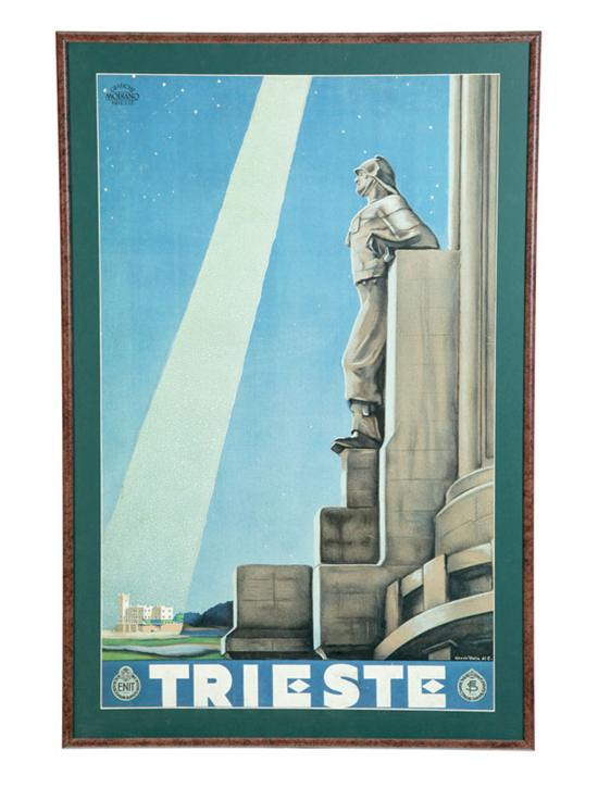 ITALIAN TRAVEL POSTER.  Lithograph