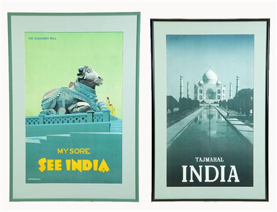 TWO INDIAN TRAVEL POSTERS Lithograph 115df9