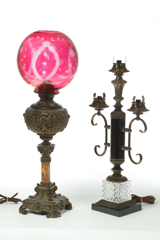 TWO LAMPS American late 19th early 115e62