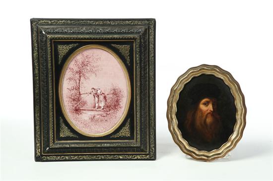 TWO FRAMED PIECES European 19th 115e5f