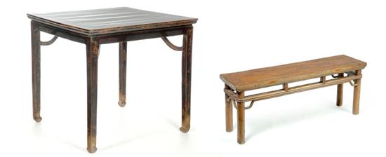 TABLE AND BENCH China 19th century 115e83