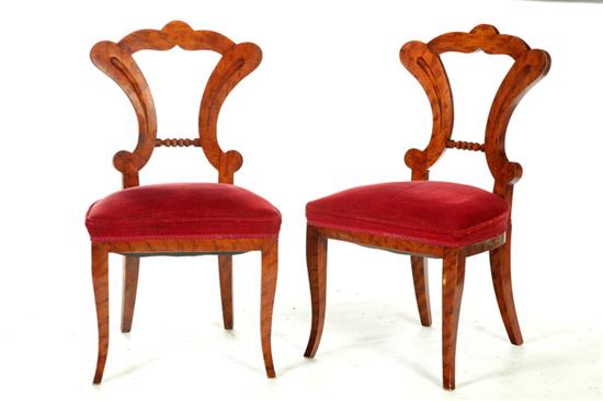 PAIR OF BIEDERMEIER SIDE CHAIRS  115ebb