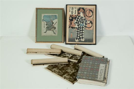 GROUP OF PRINTS AND SCROLLS.  Asian