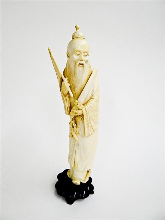 IVORY FIGURE OF MAN.  China  early