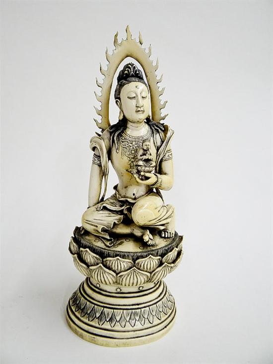 IVORY BUDDHIST FIGURE.  Asian  early