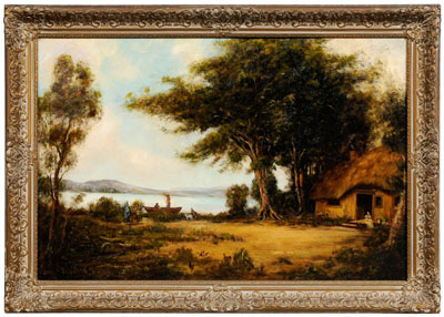 Frederick Duncan painting cottage 1147ca