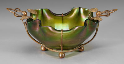 Glass bowl with bronze mounts  1147d9