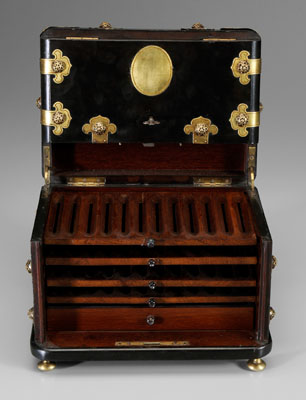 Brass-mounted cigar case, Gothic