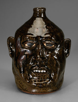 Lanier Meaders stoneware face jug 1147ef