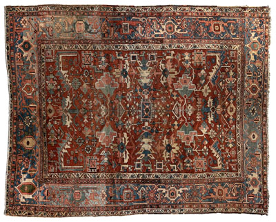 Heriz rug repeating designs on 114829