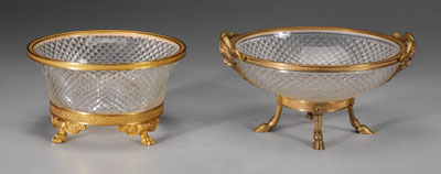 Two Louis XVI style cut glass bowls  114826