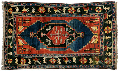 Modern Turkish rug, multiple blue,