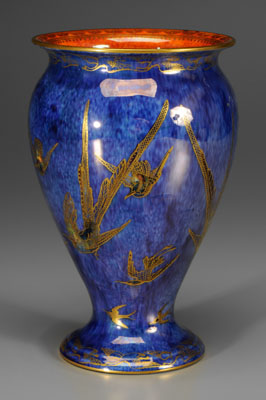 Wedgwood lustre footed vase, heavily