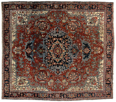 Heriz carpet, multi-colored central