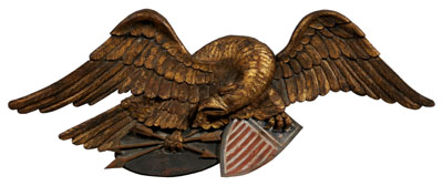 Carved pine and parcel gilt eagle  114892