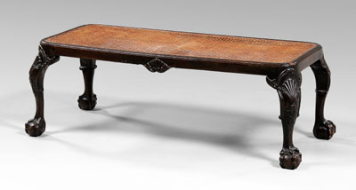 Fine Chippendale carved bench,