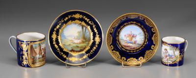 Two Sevres cups and saucers cup  1148c4