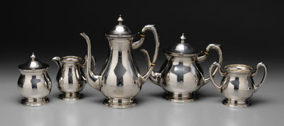 Five piece sterling tea service  1148fb