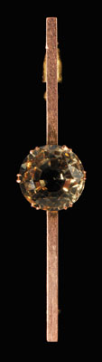 Large citrine stick pin round 11491e