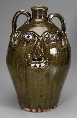 Large Burlon Craig stoneware face