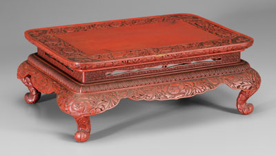Chinese cinnabar lacquer low table,