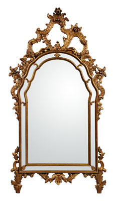 Italian Baroque style carved mirror,