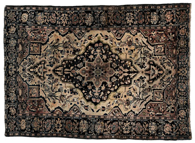 Ferahan rug varying blue central 114962