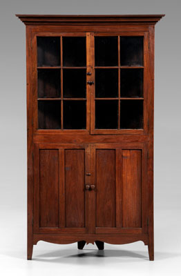 Southern walnut corner cupboard  114968