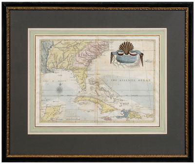 Mark Catesby map of the Southeast  114967