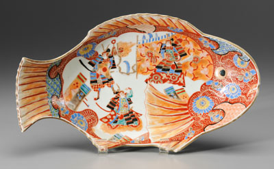 Japanese Imari fish-shaped dish, interior