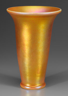 Monumental Lundberg vase, trumpet shaped,