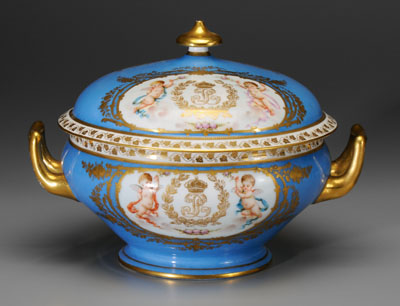 Sevres Louis Philippe lidded bowl  11497f