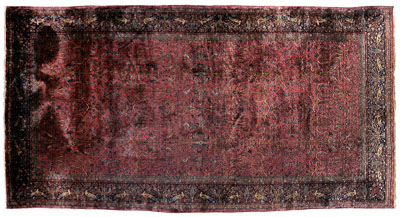 Fine Kashan carpet repeating rows 114996
