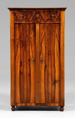 Biedermeier walnut-veneered cabinet,