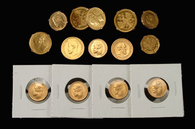 Russian, British gold coins: total
