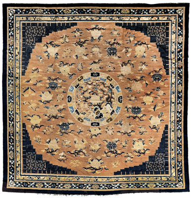 19th century Chinese rug large 1149f2