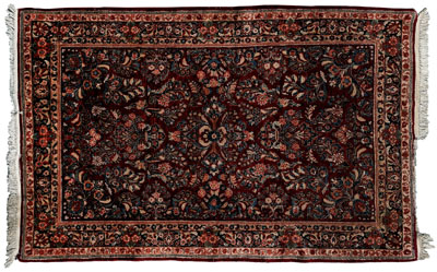 Modern Sarouk rug, floral designs