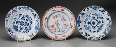 Three Chinese export plates: one