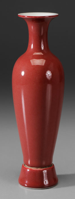 Copper Red Glaze Liuye Zun Vase 114a2e