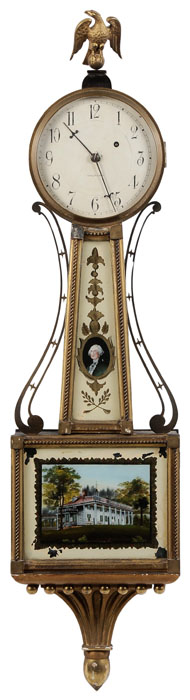 Federal Style Giltwood Banjo Clock 114a57