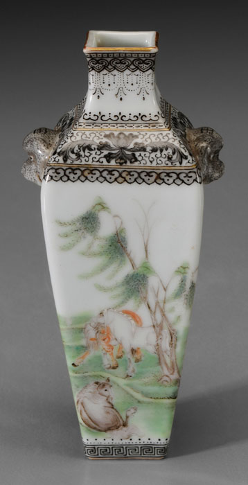 Miniature Famille Verte Vase Chinese,