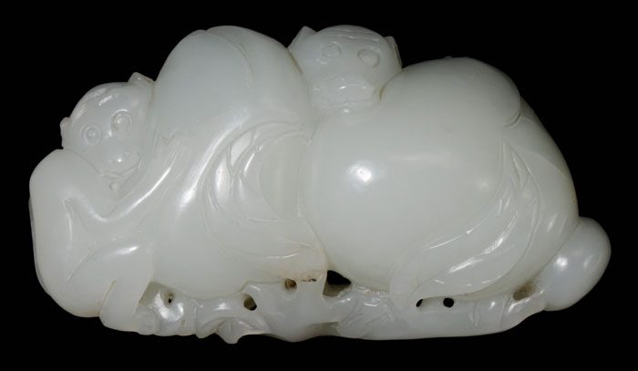 White Jade Figural Group Qing Dynasty  114a73