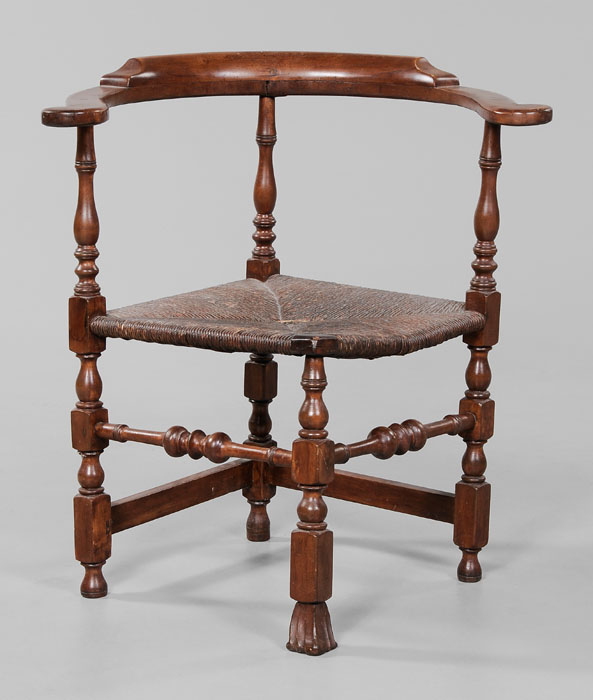 William and Mary Corner Chair New England,