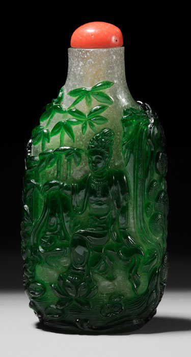 Overlaid Glass Snuff Bottle Chinese  114a88